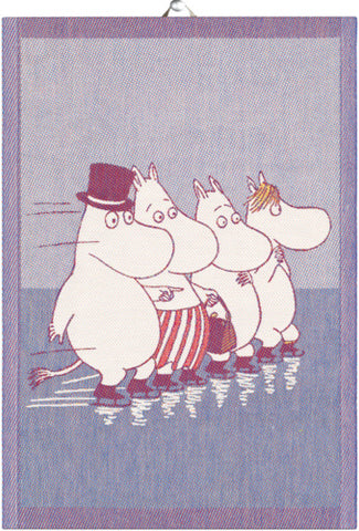 EKELUND "Moomin Skating" Organic Cotton Decorative Hand Towel  35 x 50 cm