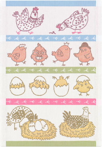 EKELUND "Chicken" Organic Cotton Decorative Hand Towel 35 x 50 cm NEW