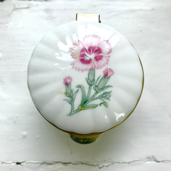 Vintage Ainsley China Wild Tudor Pill Box