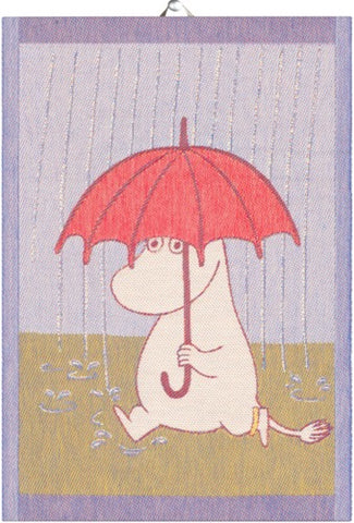 EKELUND "Moomin Rain" Organic Cotton Decorative Hand Towel  35 x 50 cm