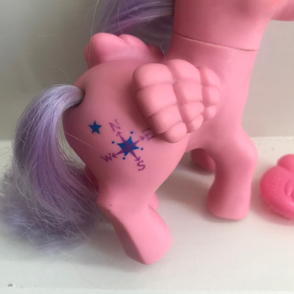 Vintage G1 My Little Pony Pegasus North Star 1984 with bird brush