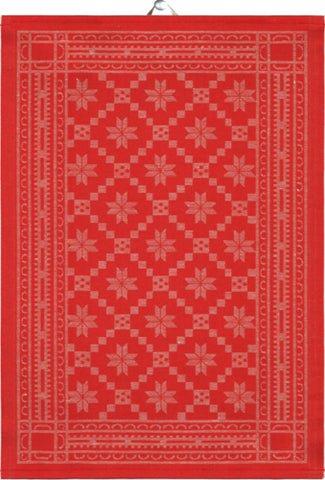 EKELUND "Åtterbladrose" Organic Cotton Decorative Hand Towel  35 x 50 cmj