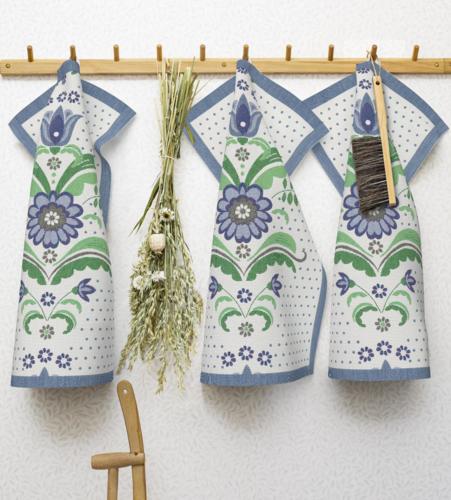 EKELUND "Blå Kurbits" Organic Cotton Towel 35 x 50 cm