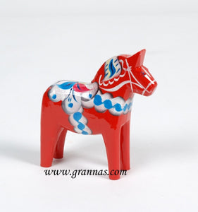 Iconic Swedish Red Wooden Dala Horse